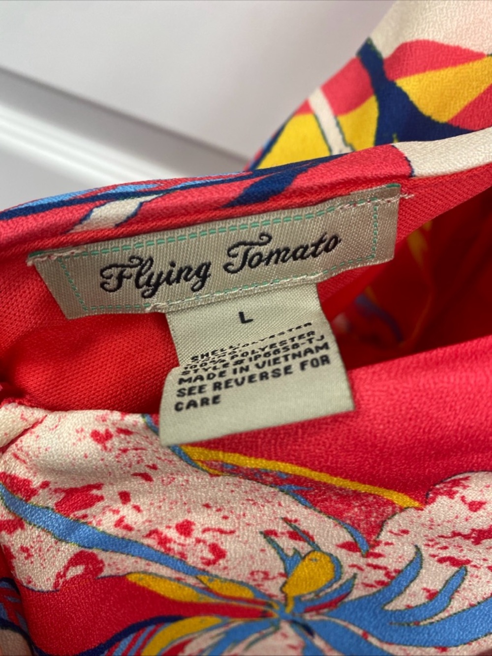 Flying Tomato Tropical Floral Print Shorts Romper Large Ruffle Sleeveless Spring - Picture 8 of 8